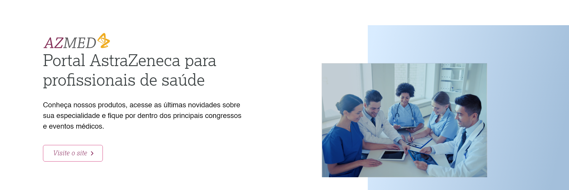 Portal AstraZeneca para profissionais de Saúde